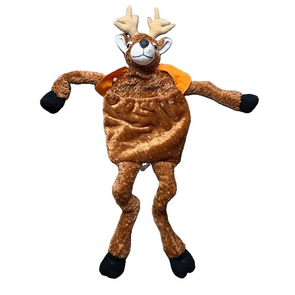 Camp Creek Plush Reindeer Christmas Stocking Gift Holder Pocket Decor 20”